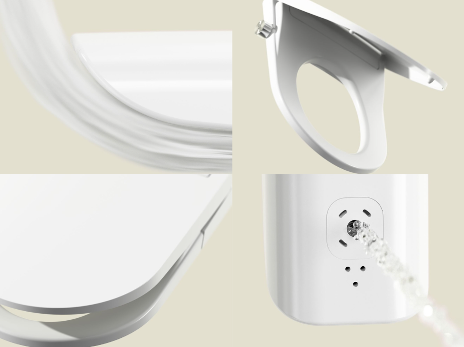 Laufen Cleanet Sit Pro 53 cm - blanc - WC suspendu sans rebord – Blanc – Siège chauffant – Fonction sèche-cheveux – Désinfection par UV – Raccordement par le bas - Cuvette seule