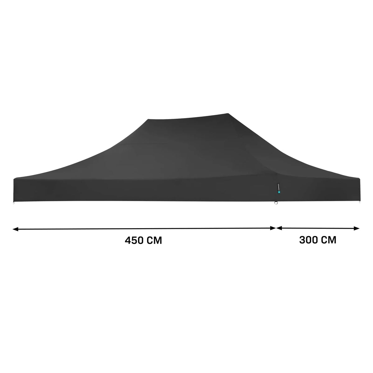 Bâche de toit VONROC pour tente de réception PT502XX - 3 x 4,5 m - Oxford 420D avec revêtement en PVC - Noir