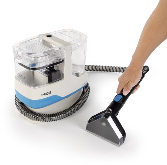 Nettoyeur de tapis Princess - Nettoyeur de taches portable - Nettoyeur de meubles - 3 embouts inclus - 1 100 ml - Puissant nettoyant anti-poussière et anti-taches - Convient pour les canapés, les meubles, les tapis et les voitures - Autonettoyant - Spot M