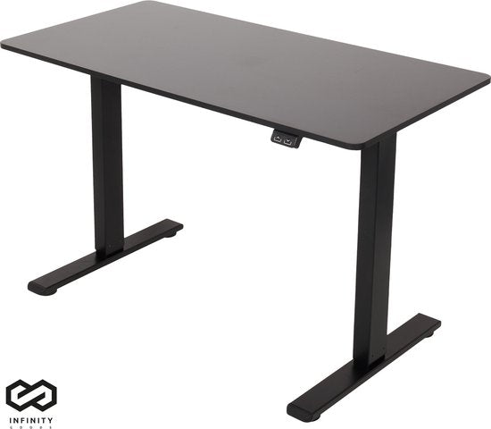 Infinity Goods Bureau assis-debout - électrique réglable en hauteur - 120 x 60 CM - noir