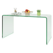 Table basse Coast - Table d'appoint en forme de U - verre trempé - 81,5 x 42 x 40 cm - transparente