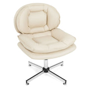 Chaise de bureau Coast - chaise pivotante ergonomique - dossier et assise doublement rembourrés - beige