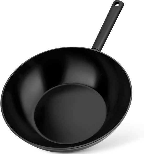 Savore Kitchen Wok pan Ø 28 cm - Induction - Sans PFAS - Revêtement antiadhésif en céramique - Wok Pan - Poêles à wok
