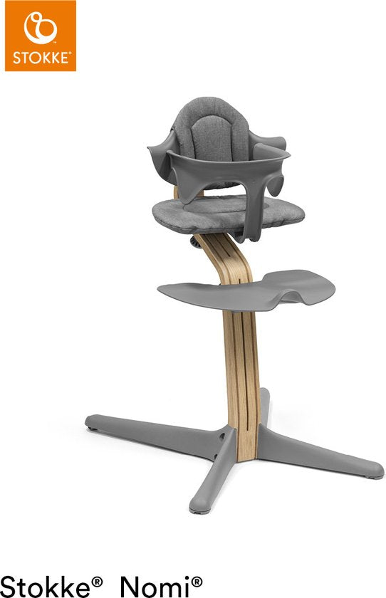 Chaise haute Stokke® Nomi® - Chêne - Gris