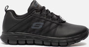 Baskets Skechers Work Relaxed Fit en cuir noir - Femme - Taille 36