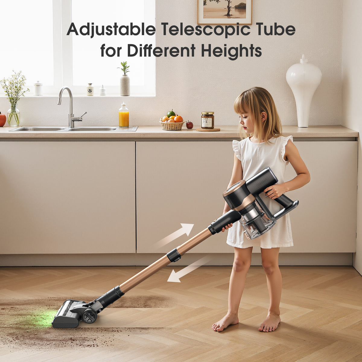 Aspirateur balai sans fil Lubluelu P2 - 30 kPa - noir/bronze