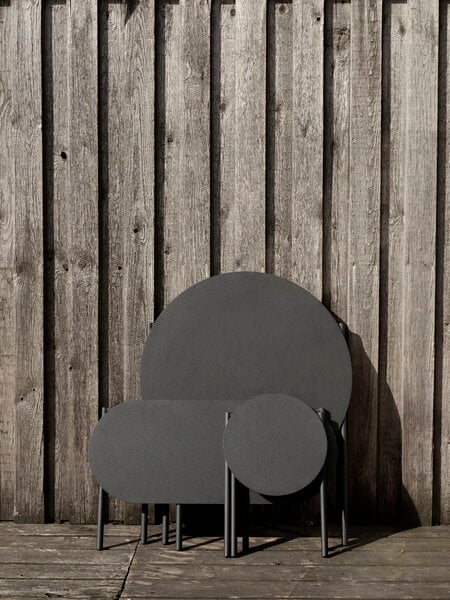 Table d'appoint Zone Denmark Disc – Pliable – Noire – Ø 70 x 72 cm