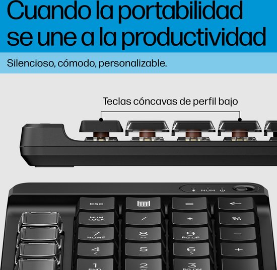 Clavier sans fil HP 435, espagnol, noir, QWERTY espagnol