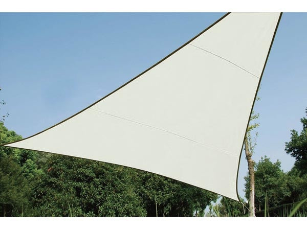 Perel Schaduwdoek, waterafstotend, 5 x 5 x 5 m, 160 g/m², polyester, driehoek, crème