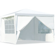 Coast Tente de jardin - parois latérales et fenêtres amovibles - 3 x 3 x 2,56 m - 10 kg - blanc