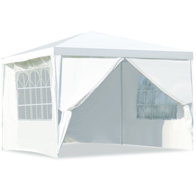 Coast Tente de jardin - parois latérales et fenêtres amovibles - 3 x 3 x 2,56 m - 10 kg - blanc