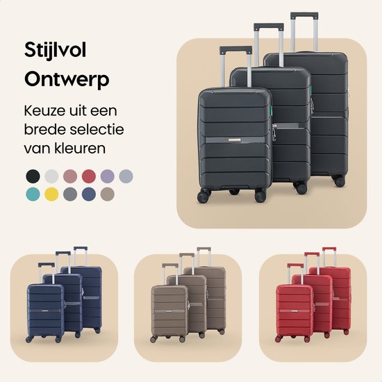 SKYCASES Urban Adventurer - Valise de voyage moyenne - Verrouillage par numéro - 44x27x66cm - 78L - Valise de voyage avec verrouillage de valise - Roues pivotantes - Anthracite V2