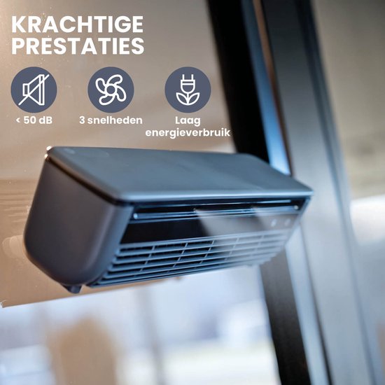 Ventilateur et refroidisseur d'air sans fil Nexxt – Sans fil, silencieux, rechargeable – Avec fonction de brumisation et télécommande – Pour la maison, le bureau ou le camping