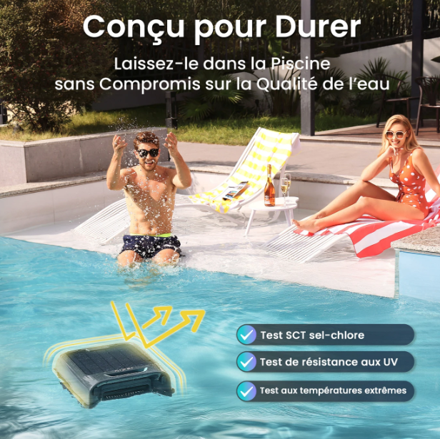 Nettoyeur de surface de piscine Aiper EcoSurfer S2 - Énergie solaire, batterie d'une autonomie de 35 heures, Wi-Fi/Bluetooth