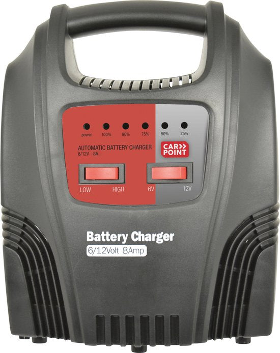 Chargeur de batterie Carpoint pour voiture 8 A, 6-12 volts - Chargeur de batterie pour voiture ou moto