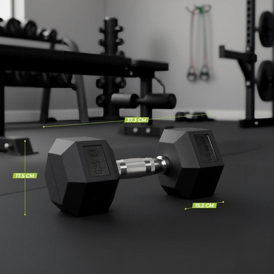 VirtuFit Hexa Dumbbell Pro - 22,5 kg - Haltère hexagonal - Musculation - À l'unité