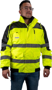 Veste de sécurité Dunlop XL - Gilet de sécurité pour adultes - Design fonctionnel avec poches - Fluorescent - Coupe confortable et universelle - Plastique PES - Jaune