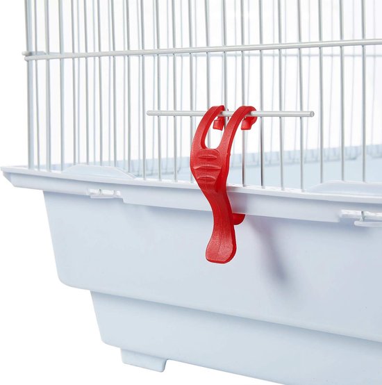 Yaheetech Cage d'oiseau volière cage d'oiseau pour perroquet kit de vagues approx. 46 x 36 x 92 cm blanc