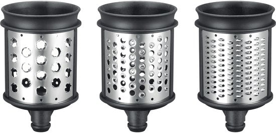 KitchenAid 5KSMEMVSC - Kit de râpes à tambour - Coupe-légumes et râpe