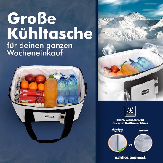 Sac isotherme pliable pour faire les courses et pique-niquer - Sac isotherme « Grande voiture » : sac thermique et sac de pique-nique pour la voiture - Mieux s'organiser avec le sac isotherme « Grande voiture » - Sac à déjeuner et mini-glacière