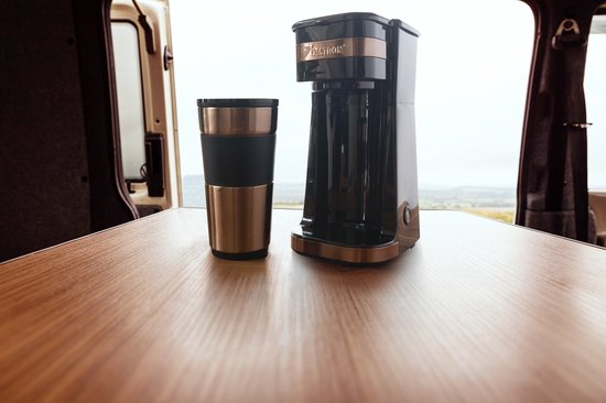 Cafetière à filtre Bestron 750 W - ACM112CO - 0,42 L, 2 grandes tasses - Vase isotherme - Cuivre - Garantie 5 ans