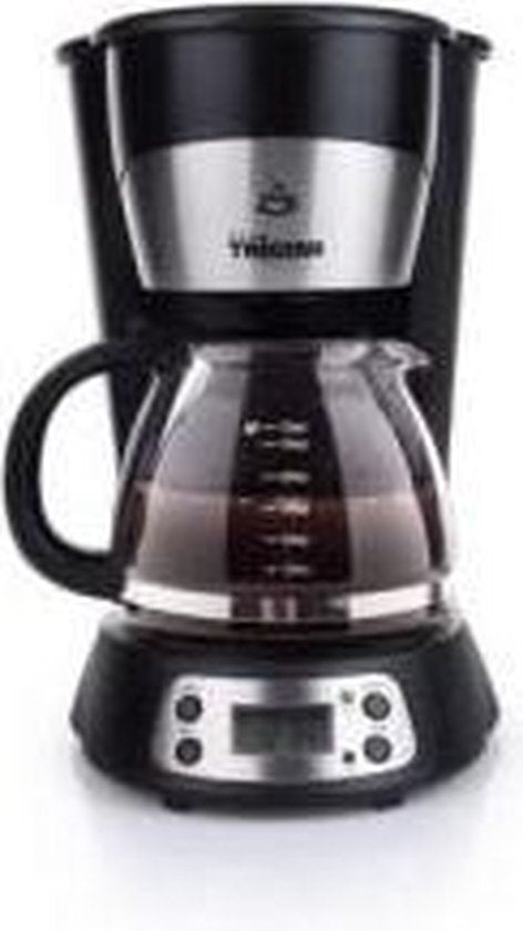 Cafetière Tristar CM-1235 - Cafetière à filtre 750 ml - Adaptée au camping - Fonctions numériques et minuterie - Pichet en verre, filtre à café amovible - 7 tasses - Noir