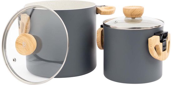 Bo-Camp - Collection Urban Outdoor - Batterie de cuisine - Barbican - Aluminium - Induction - 2 pièces
