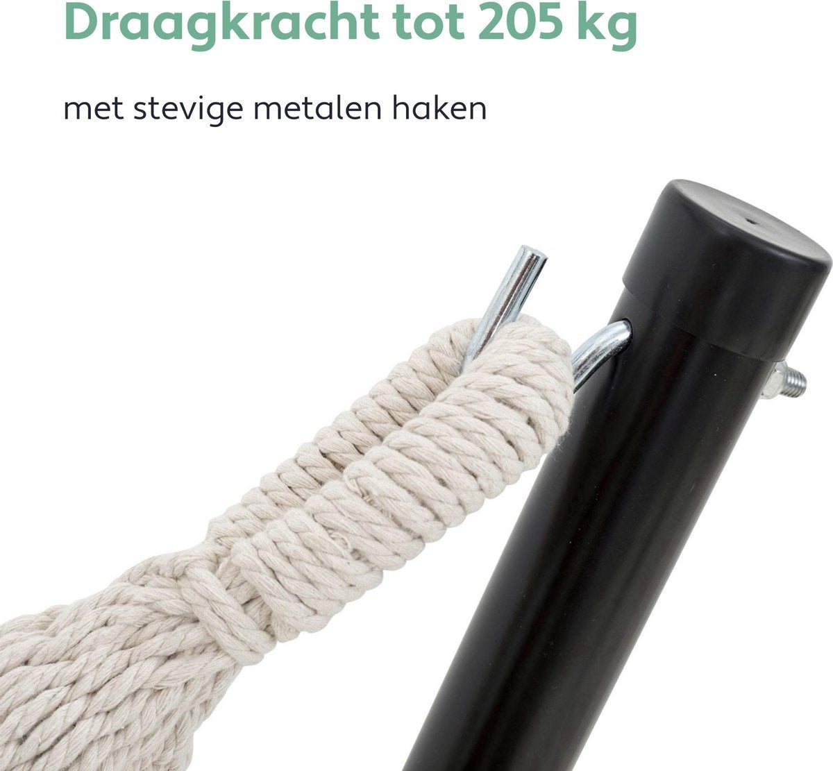 Support pour hamac - Vita5 - 1 et 2 personnes - Réglable - Résistant aux intempéries - jusqu'à 205 kg - Sac de transport inclus