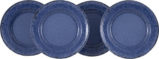 Gimex - Stone Line - Assiette creuse - Azure - 4 pièces