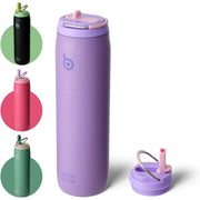 Bottle Bottle : bouteille isotherme avec bouchon à paille - Violet - 946 ml - 9,1 x 29 cm