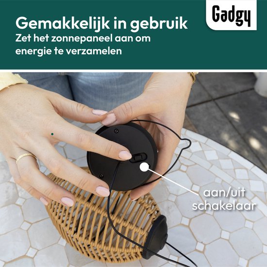 Gadgy Solar Suspension Lights Outdoor - Set of 2 - Rattan Look - LED Solar Garden Lights - Warm Light - Splashproof - Solar-powered - Suspension Light Garden Decoration