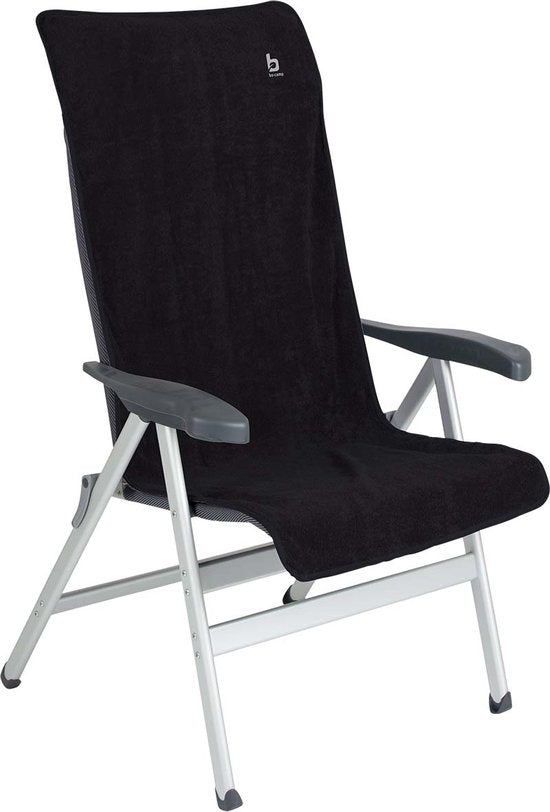 Bo-Camp - Housse de chaise M - Universelle - Tissu éponge - Anthracite