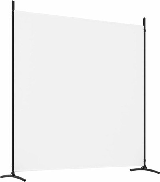 vidaXL - Paravent - avec - 4 - panneaux - 698 x 180 - cm - tissu - blanc