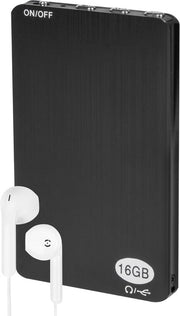 Audyn Voice Recorder - 200 heures d'enregistrement audio - écoute à distance - dictaphone - enregistrements HD à 360° - 16 Go - noir