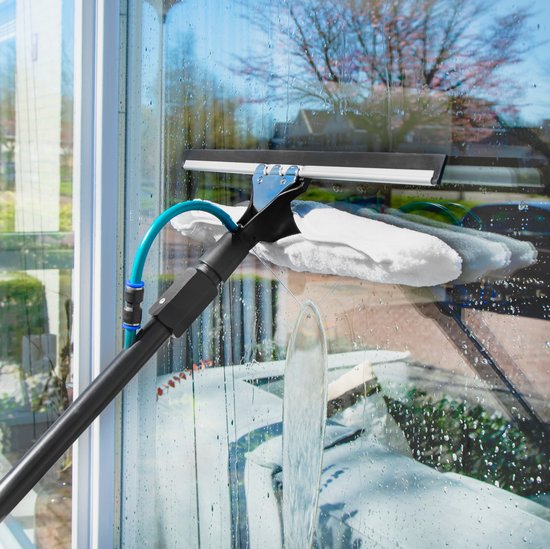 VONROC Tête de nettoyage pour fenêtres 2 en 1 - pour VONROC Brosse à laver télescopique TB502XX