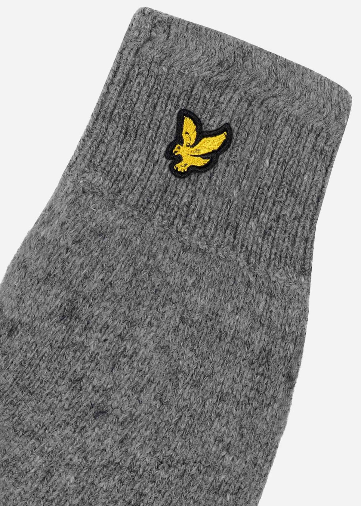 Gants Lyle & Scott Racked Rib - Gris marlé moyen - Taille unique