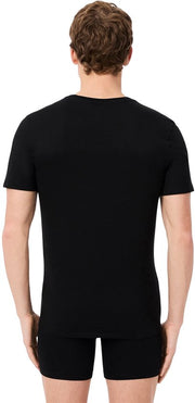 T-shirts Lacoste pour homme à col en V, 3 pièces, noir basique