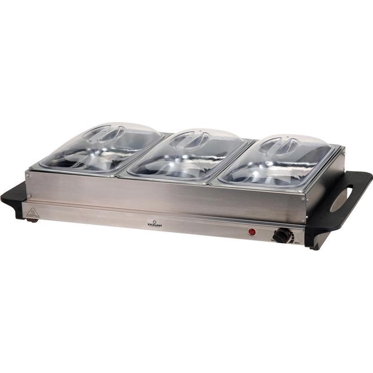 Chauffe plat et assiette - Excellent Electrics - Plaque Chauffante - 300W - 53 x 35 x 10cm - Acier inoxydable