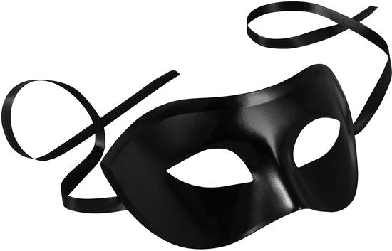 Dressforfun Masque vénitien unicolore noir - déguisement costume halloween déguisement partywear carnaval costume carnaval party dress - 303536