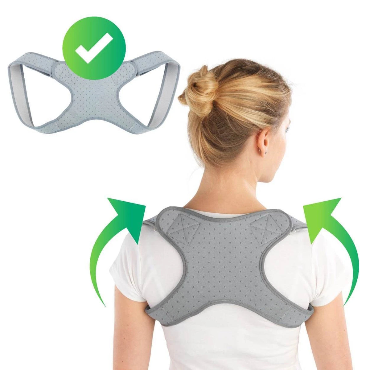 MAXIMEX Support postural S/M - Soutien du dos et des épaules - Lavable - Réglable