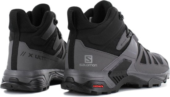 Salomon X ULTRA 4 MID Wide GTX - GORE-TEX - Chaussures de randonnée pour homme, chaussures de trekking outdoor, noir 412946 - Pointure EU 46 2/3, UK 11,5
