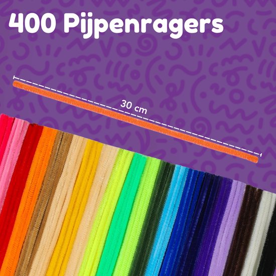 Vaive Pipe cleaners & Wiggle eyes 450-piece - Crafting kit - Crafting Girls & Boys - Crafting kit - Crafting stuff Kids - Crafting kits