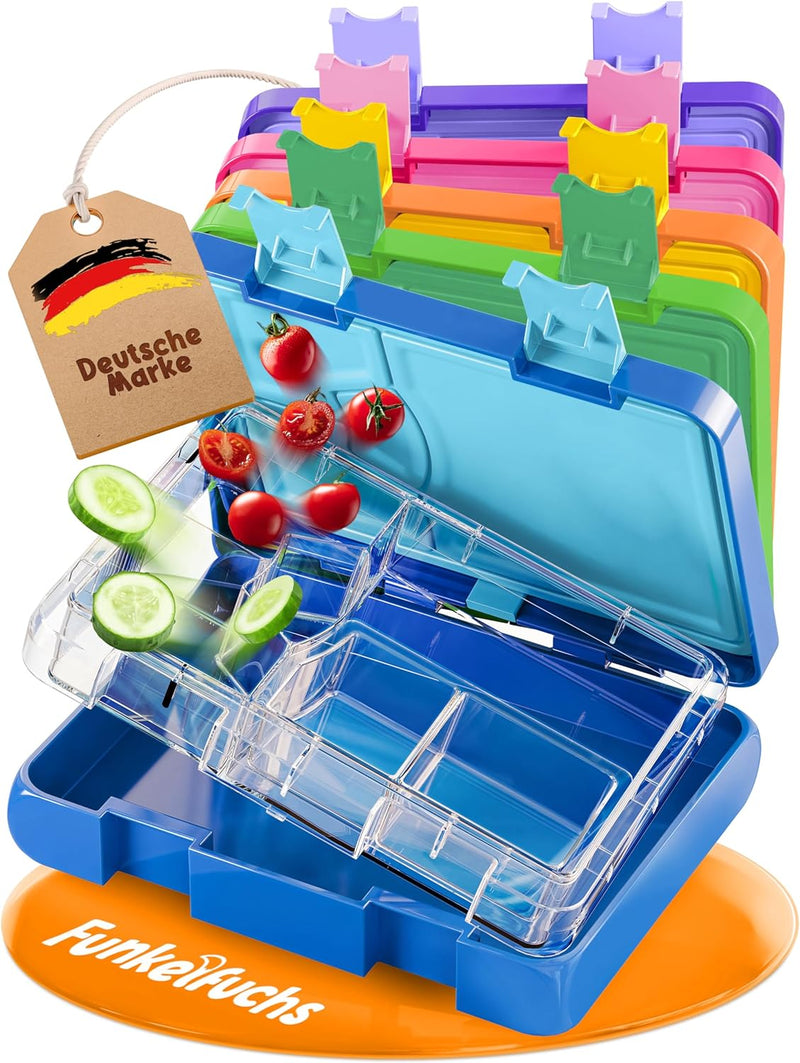 Funkelfuchs Moonlight Lunchbox - 800 ml - Avec compartiments - Bleu