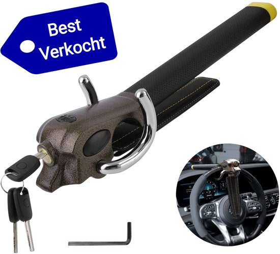 Gtrise Steering Lock For Car - Stoplock - Car - Motorhome - Pro - With Ebook & Storage Bag