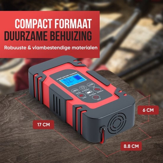 Chargeur de batterie Strex 12/24V - 4/6/8A, charge de maintien et mode réparation - Pour voiture, moto, scooter, bateau et camping-car