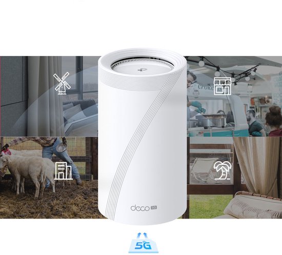 TP-Link Deco BE65-5G Mesh Wi-Fi 7 (tri-bande et 5G) - 9 214 Mbps - 3 ports Ethernet 2,5 Gbps - Compatible SIM