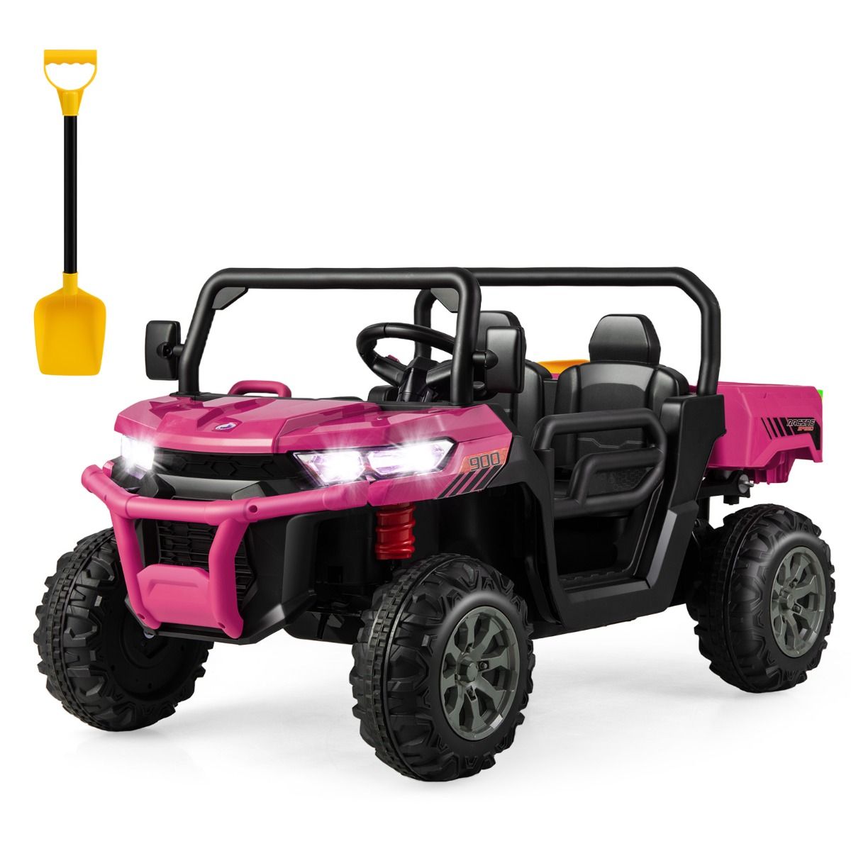 Camion à benne basculante électrique Coast pour enfants - 2 places - Télécommande - Rose