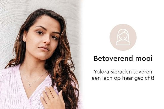 Yolora Collier femme avec pendentif - Cristal Kalpa Camaka - Argent - Plaqué or blanc 18K