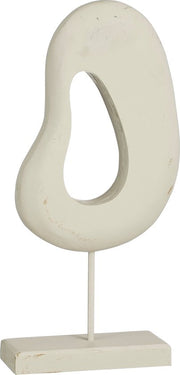 Mica Decorations Ornement Pastina sur pied - L7 x L17 x H38 cm - FSC 100% bois de manguier - Blanc cassé
