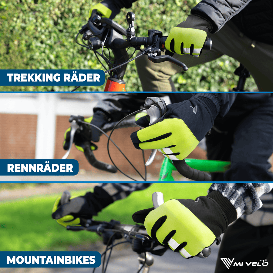 MIVELO THERMO-FIT Gants d'hiver - Polaire thermique & 3M Thinsulate - Jaune - Unisexe - Taille L